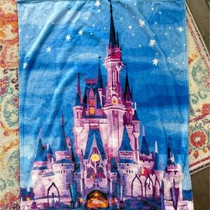 Magical Castle Blue and Purple Throw Blanket